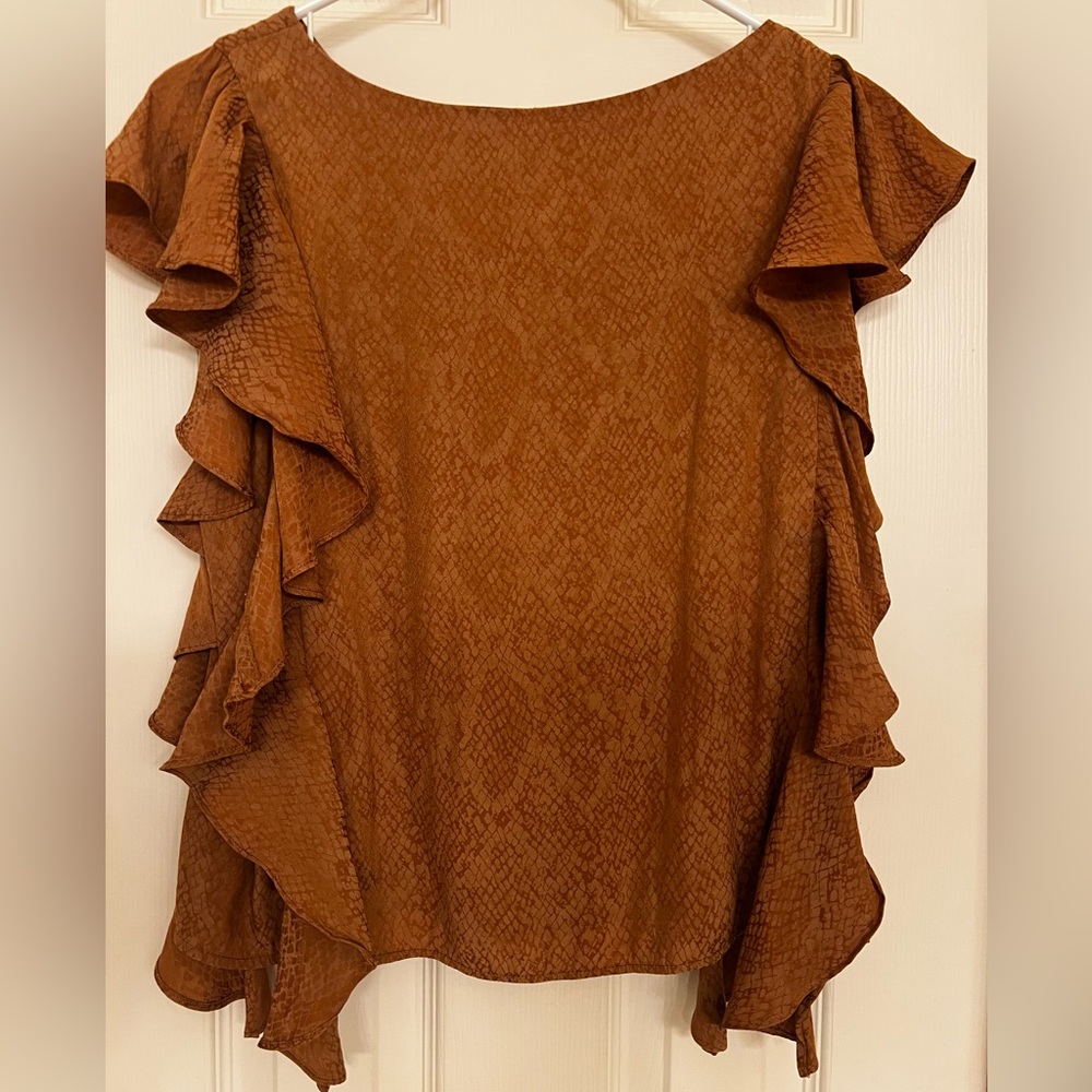 Koch ruffle sleeveless blouse Cafe Python